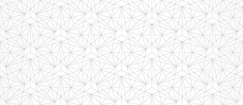 Pattern with thin lines and polygons on white background. Vector Stylish abstract geometric diamond texture for jewelry design. Seamless linear pattern for fabric, textile and wrapping. Modern swatch.