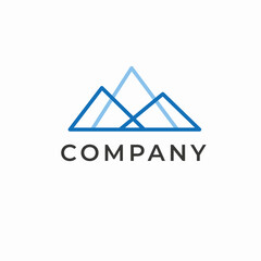 Modern Line Mountain Shape Logo for Home or Finance Business 
