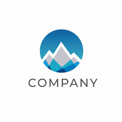 Business Logo design Template in Mountain Shape