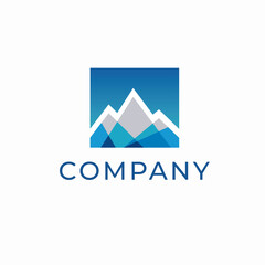 Abstract Mountain Shape Logo Template