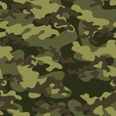 Fototapeta premium Abstract military seamless camouflage texture for print. Modern. Vector