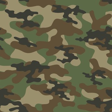 Camouflage green seamless pattern.Military camo.Print Vector