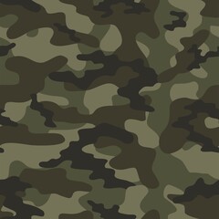 Fototapeta premium military camouflage print seamless vector pattern. green background .modern.