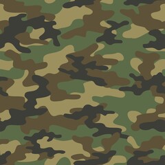 military green camouflage. vector seamless print. army camouflage for clothing or printing