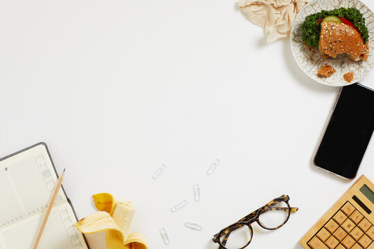 Various items on desk