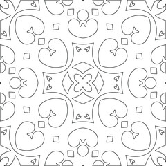 Geometric vector pattern with triangular elements. Seamless abstract ornament for wallpapers and backgrounds. Black and white colors.
