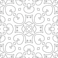 Geometric vector pattern with triangular elements. Seamless abstract ornament for wallpapers and backgrounds. Black and white colors.
