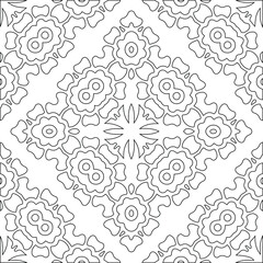 Geometric vector pattern with triangular elements. Seamless abstract ornament for wallpapers and backgrounds. Black and white colors.
