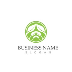 Logos of green Tree leaf ecology