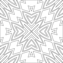 Geometric vector pattern with triangular elements. Seamless abstract ornament for wallpapers and backgrounds. Black and white colors.
