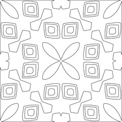 Geometric vector pattern with triangular elements. Seamless abstract ornament for wallpapers and backgrounds. Black and white colors.
