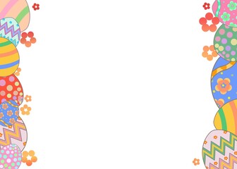 easter egg frame template can be used for invitations or postcards