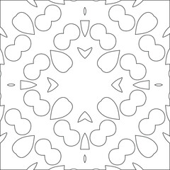 Geometric vector pattern with triangular elements. Seamless abstract ornament for wallpapers and backgrounds. Black and white colors.
