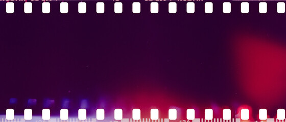 real film strip texture with burn light leaks, abstract background - 424200832