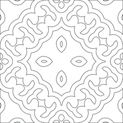 Geometric vector pattern with triangular elements. Seamless abstract ornament for wallpapers and backgrounds. Black and white colors.
