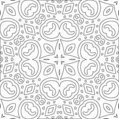 Geometric vector pattern with triangular elements. Seamless abstract ornament for wallpapers and backgrounds. Black and white colors.
