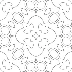 Geometric vector pattern with triangular elements. Seamless abstract ornament for wallpapers and backgrounds. Black and white colors.
