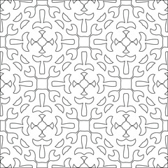Geometric vector pattern with triangular elements. Seamless abstract ornament for wallpapers and backgrounds. Black and white colors.
