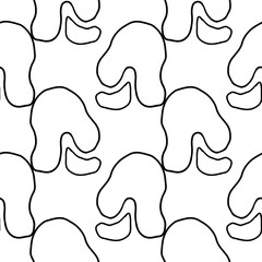 Colorful abstract seamless pattern with uneven round stains, spots, geometrical shapes, splashes background.