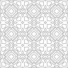 Geometric vector pattern with triangular elements. Seamless abstract ornament for wallpapers and backgrounds. Black and white colors.
