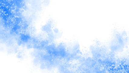Fototapeta na wymiar 青色の水彩風の背景素材