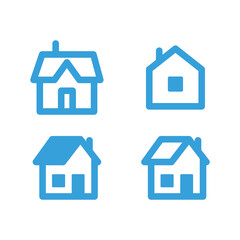 Set of house vector icons. Homes clipart symbols. Home pictogram collection.
