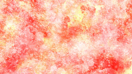 赤と黄色の鮮やかな色合いの水彩風の背景素材