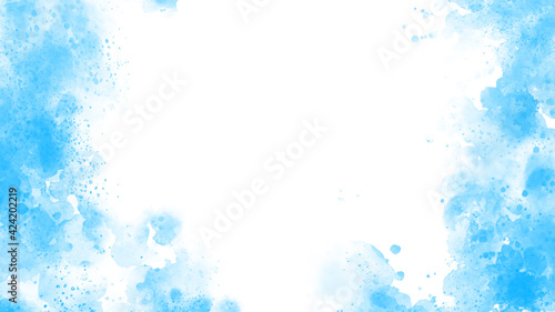 明るい水色の水彩風の背景素材wall Mural Wallpaper Murals アオフジマキ