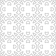 Geometric vector pattern with triangular elements. Seamless abstract ornament for wallpapers and backgrounds. Black and white colors.
