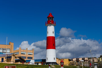 Punta Angeles Lighthouse and a blue sky
