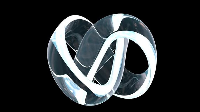 Glass knot Infinite Endless loop stylish minimalis
