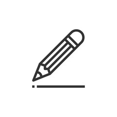 Pencil Line Icon Vector Illustration