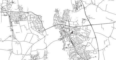 Fototapeta na wymiar Urban vector city map of Frederikssund, Denmark