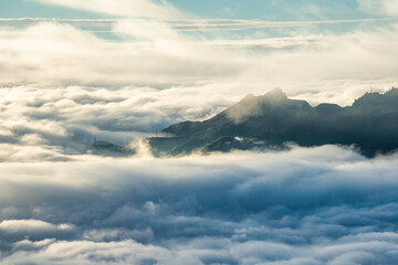 Ta Xua is a famous mountain range in northern Vietnam. All year round, the mountain rises above the clouds creating cloud inversions.