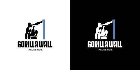 Wall-mounted gorilla theme logo is suitable for construction companies and others