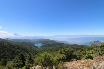 Naklejka premium 山梨県の大菩薩嶺の登山