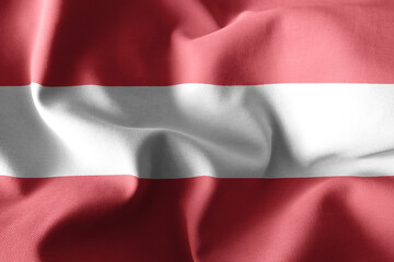 3d rendering waving silk flag of Austria