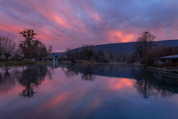 Obraz premium sunrise over the river