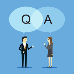 Employees ask questions and answer questions