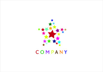 Star Logo Illustration Colorful Vector Design.