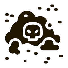 smell odor smoke glyph icon vector. smell odor smoke sign. isolated symbol illustration