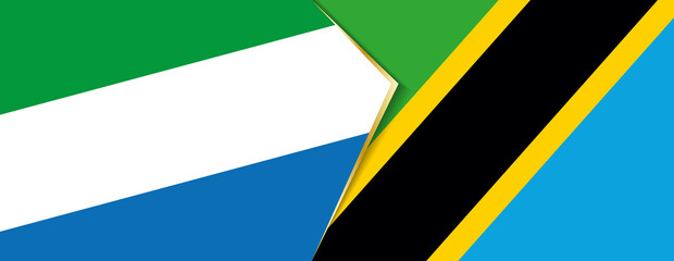 Sierra Leone and Tanzania flags, two vector flags.