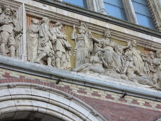 Obraz premium Amsterdam Rijksmuseum Facade Bas Relief Detail