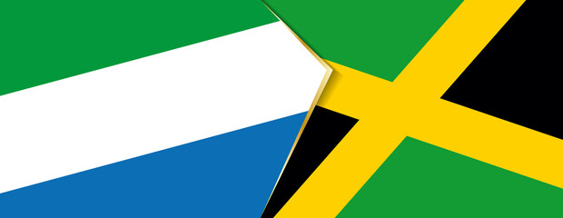 Sierra Leone and Jamaica flags, two vector flags.