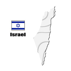 Israel map on white background. vector illustration.