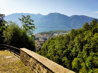 View from Orselina to Locarno, Ticino