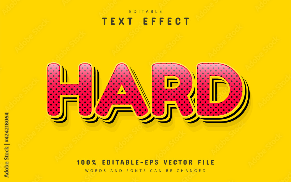 Poster hard text - text effect with dots