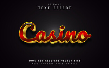 Casino gold text effect