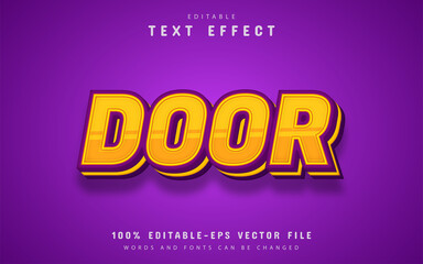 Door text effect editable