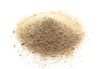 Shiitake Mushroom Powder (Sh), pile isolated on white background